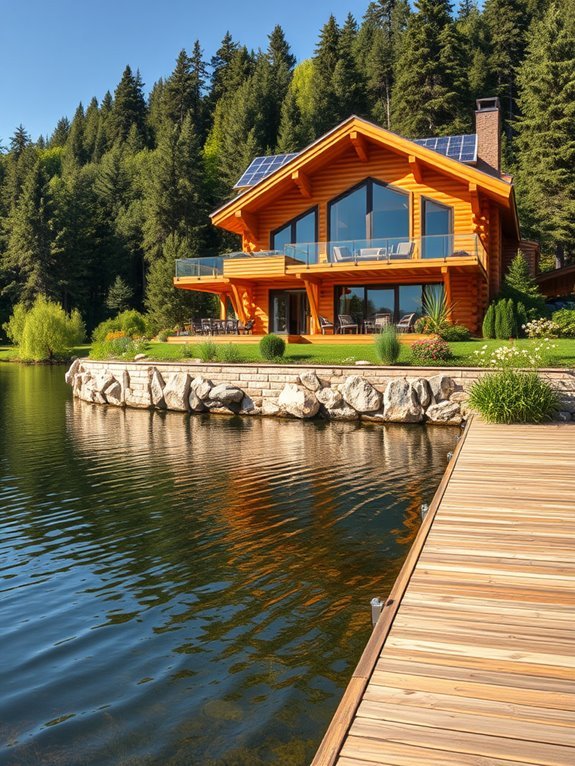 lakeside sustainable accommodations retreat
