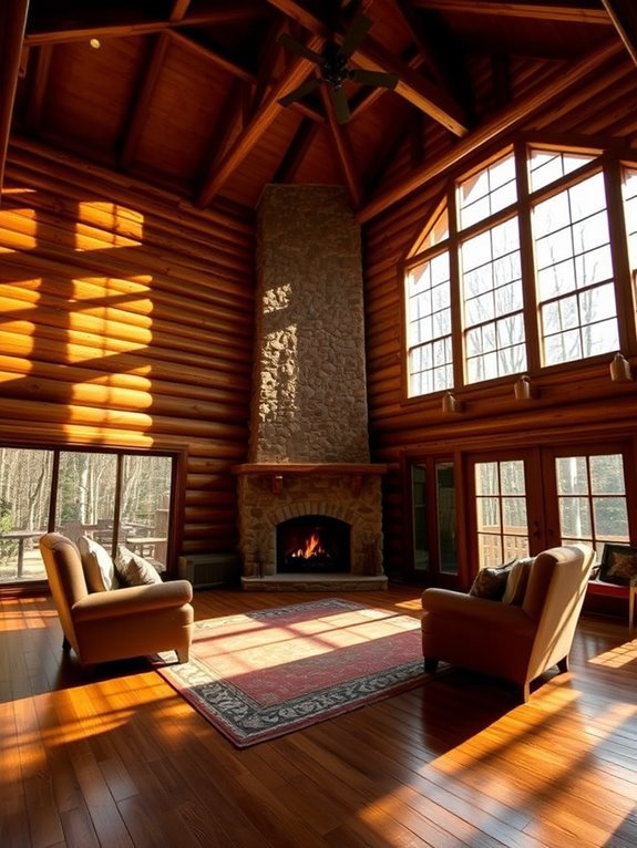 large windows cozy atmosphere