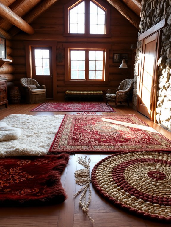layer rugs for texture