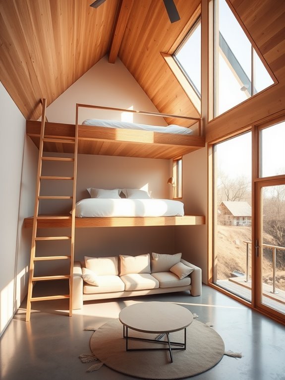 lofted sleeping spaces design