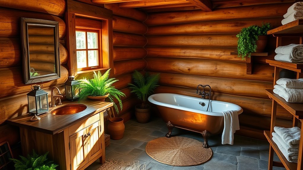 log cabin bathroom inspiration