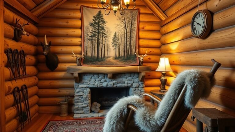 log cabin bedroom decor