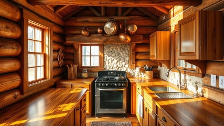 log cabin kitchen ideas