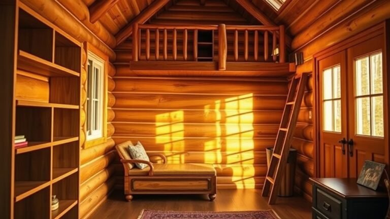 log cabin storage ideas