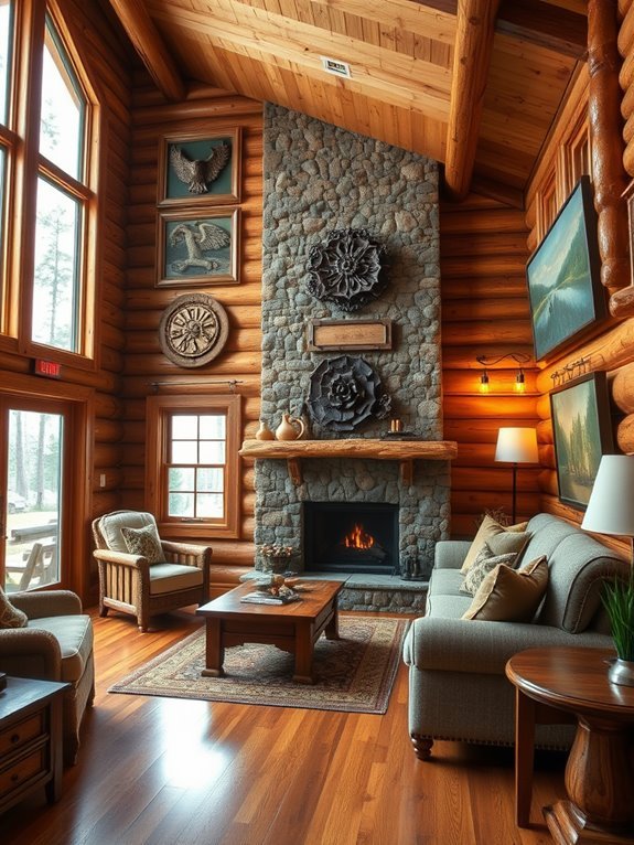 log cabin wall decor