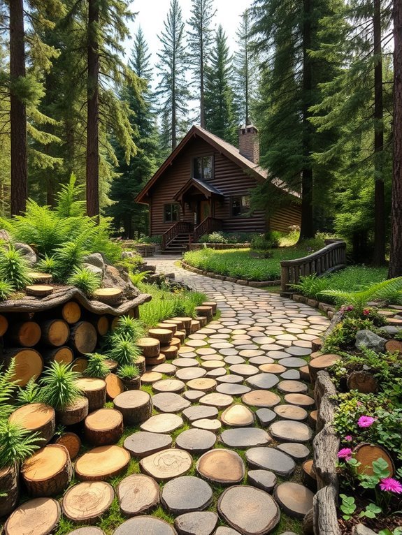 logs form a pathway