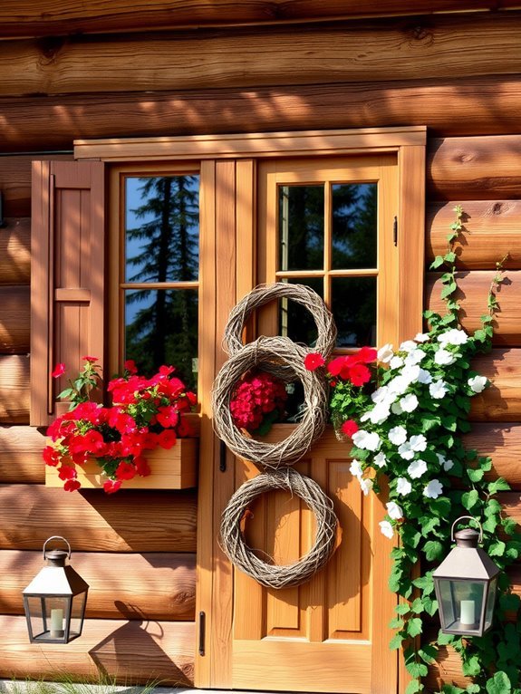 lush floral window displays