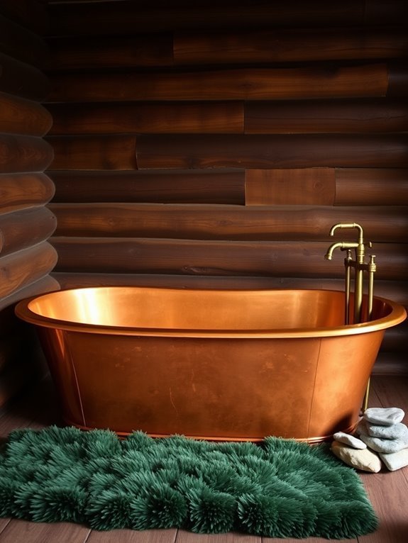 luxurious copper bathing experience