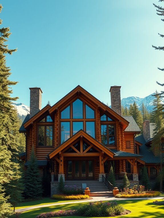 luxurious mountain retreat home