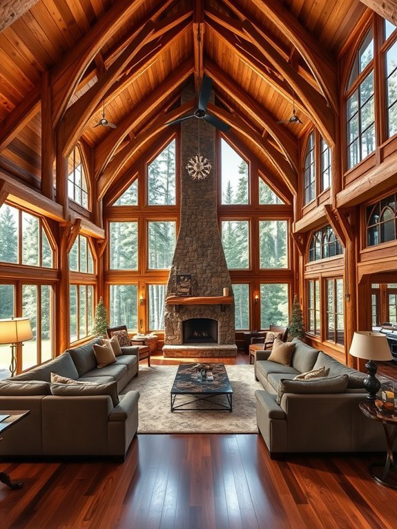 luxurious wooden home design