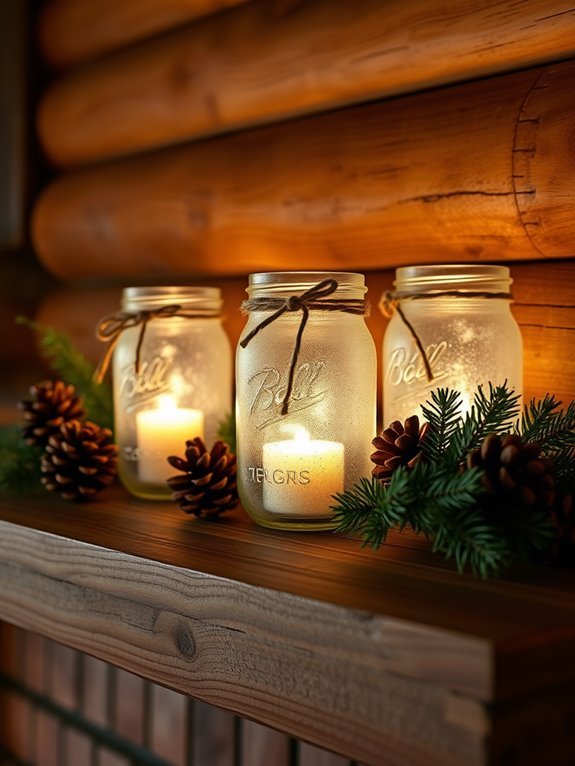 mason jar candle decor