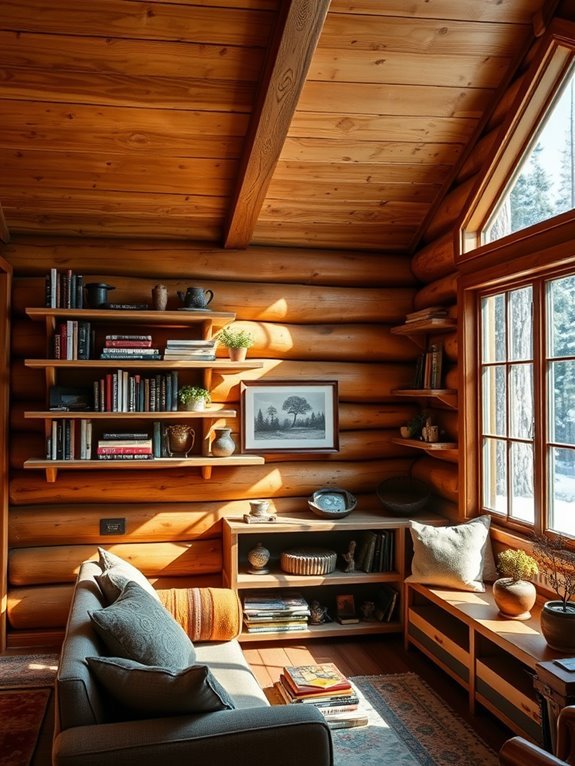 maximize storage with shelves
