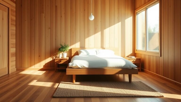 minimalist log cabin bedrooms