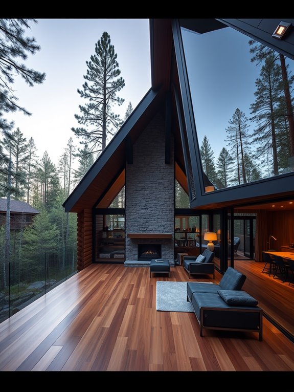 modern forest retreat cabin