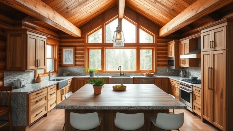 modern log cabin decor