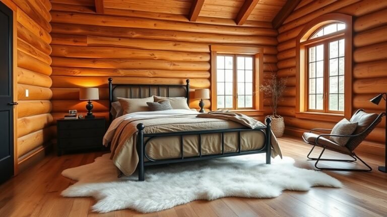 modern log cabin decor