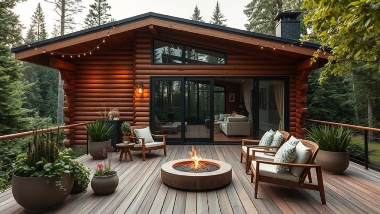 modern log cabin decor