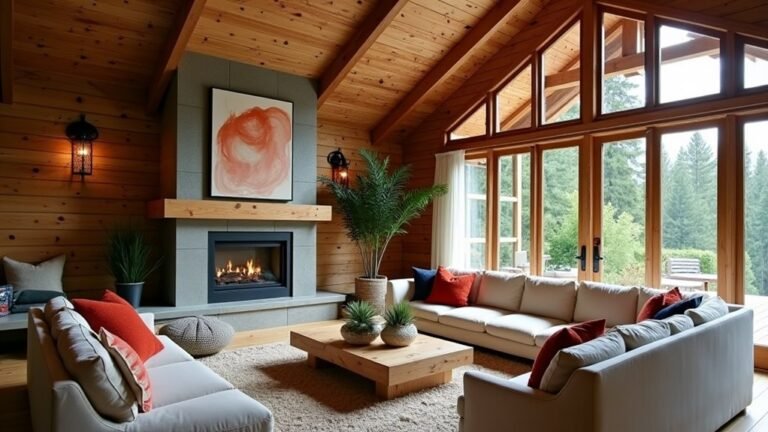 modern log cabin decor