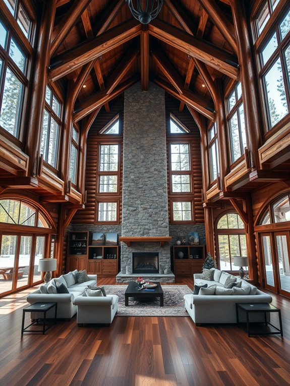 modern log cabin escape