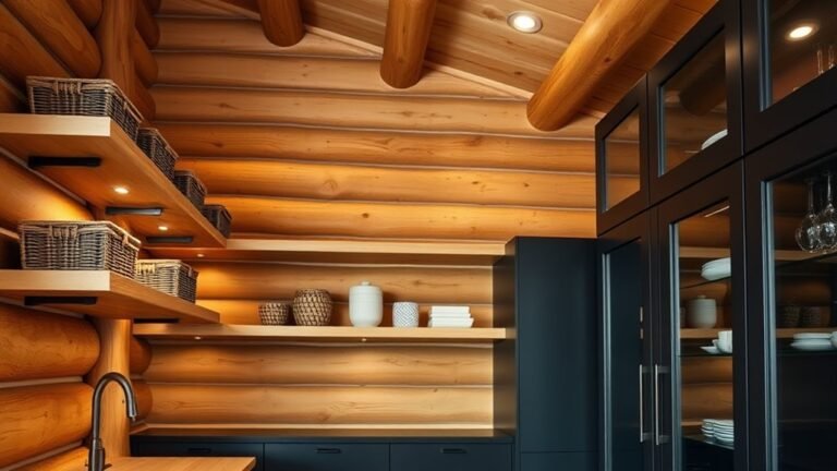 modern log cabin organization