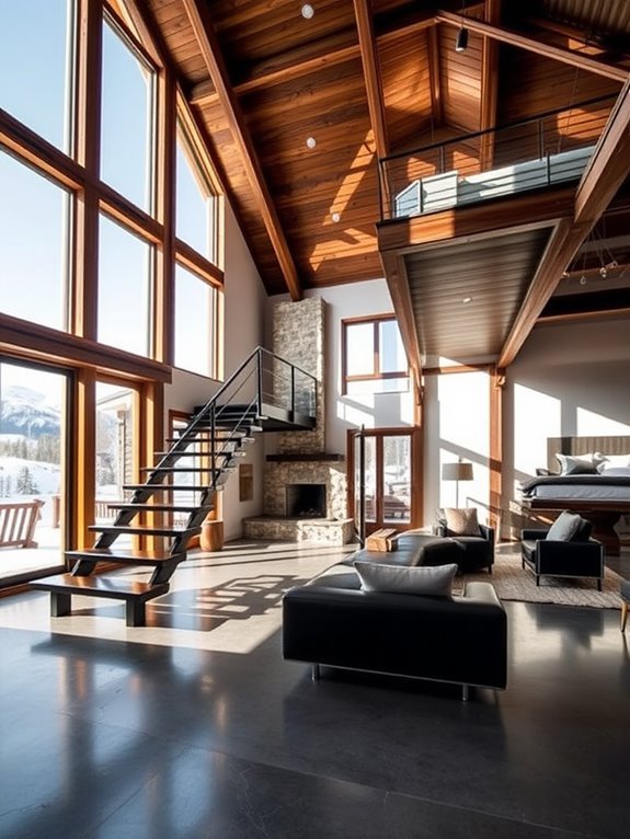modern rustic retreat atmosphere