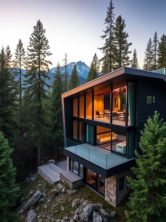 modern transparent building exterior