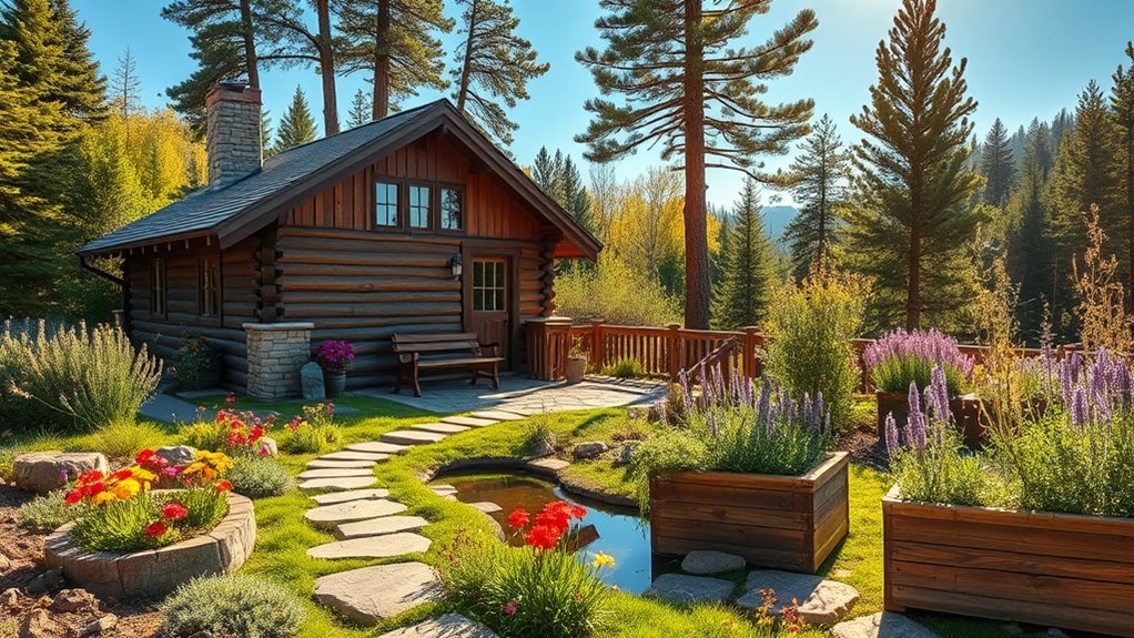 mountain cabin landscaping ideas