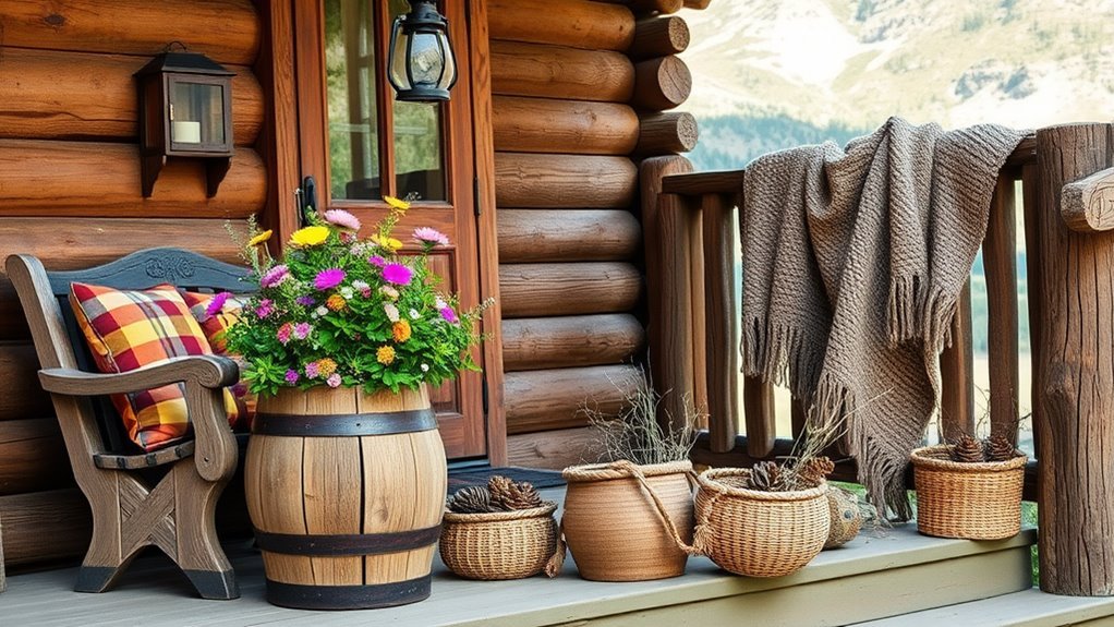 mountain cabin porch decor