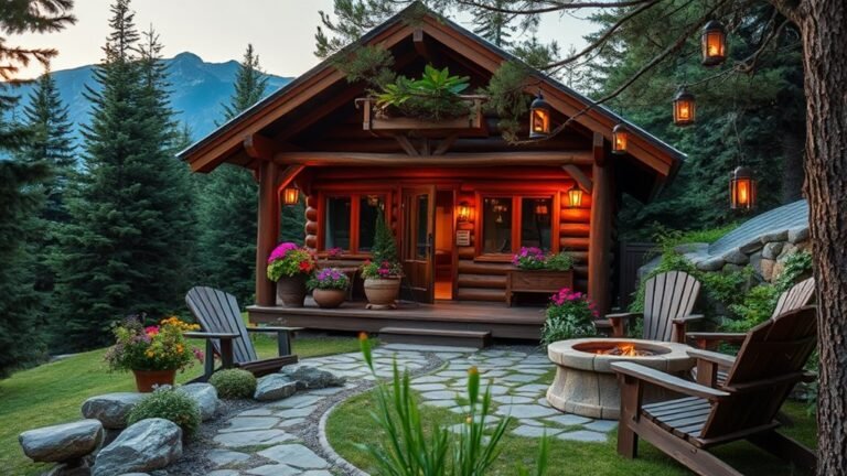 mountain cabin yard decor