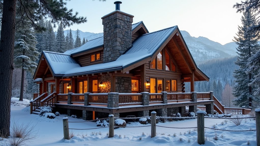 mountain log cabin homes