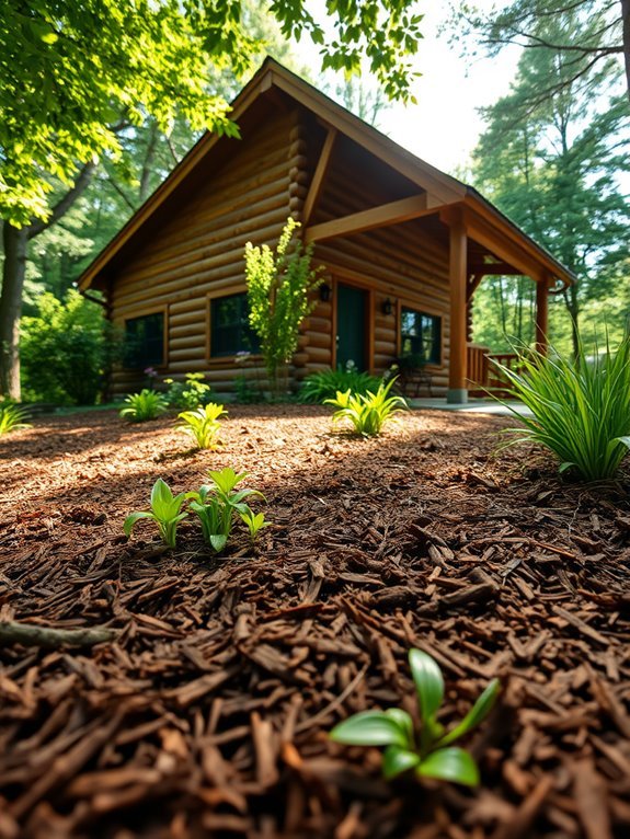 mulch application for weed control