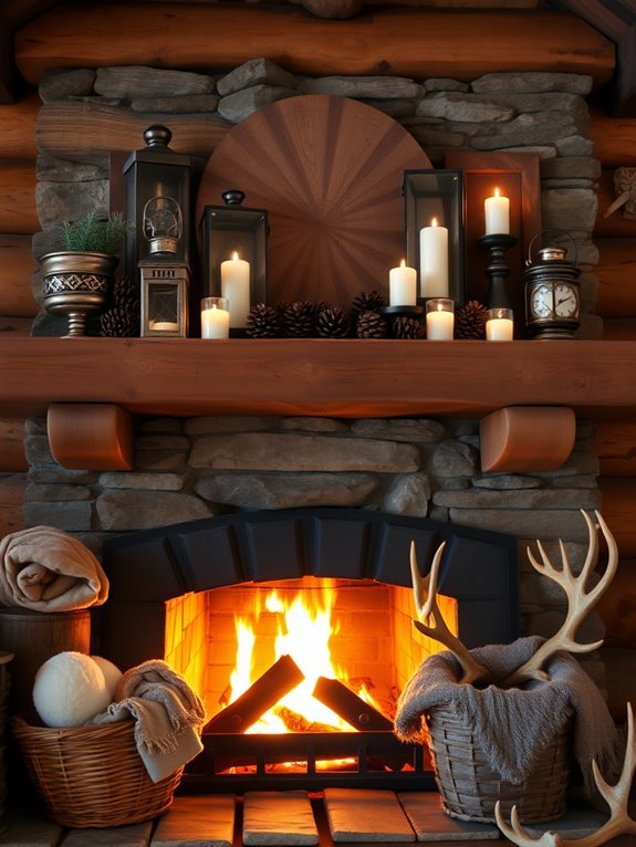 natural charm fireplace decor