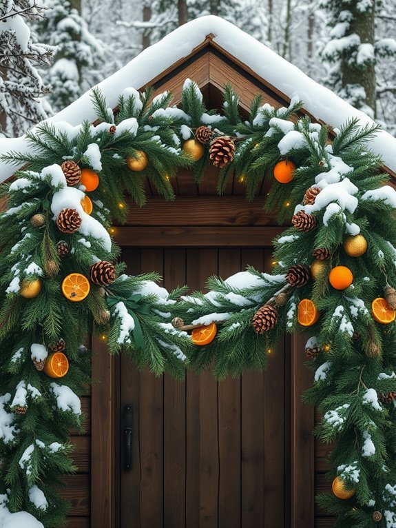 natural decorative garland design