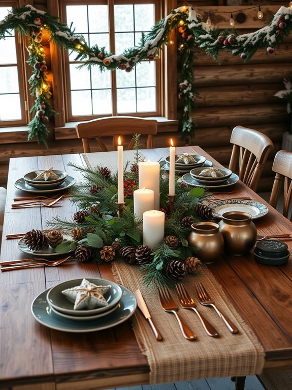 natural elements table setting
