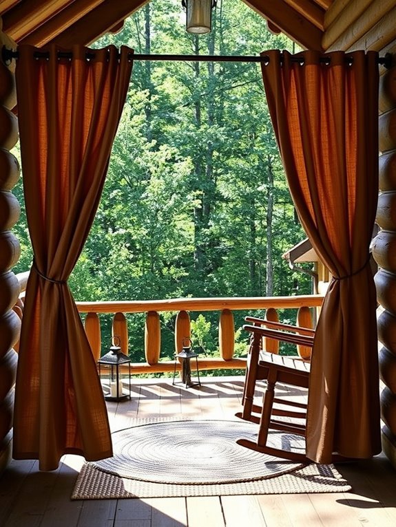 natural fabric patio drapes