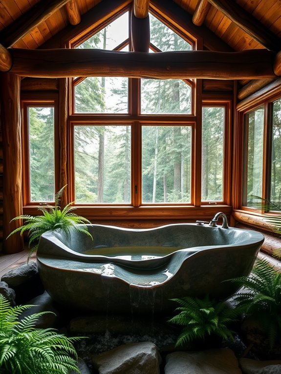 natural finish bathtubs design