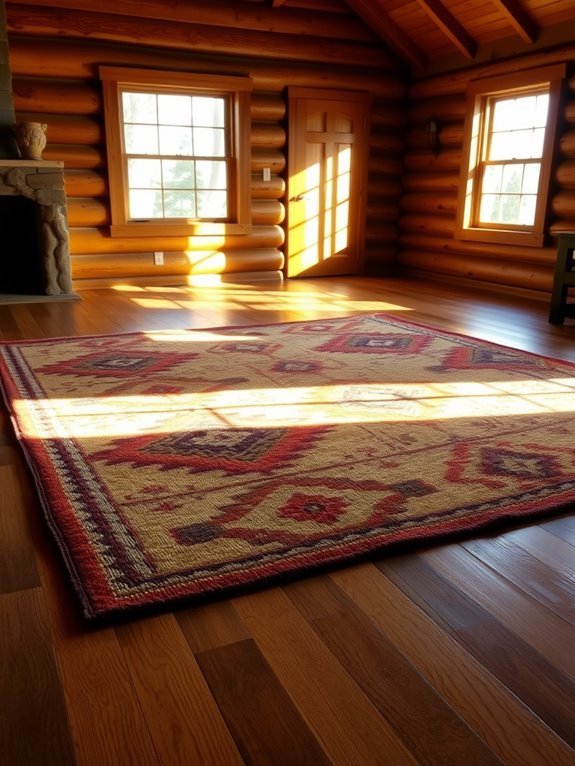 natural hues woven rug