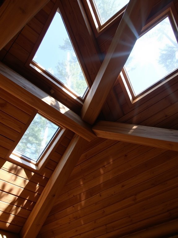 natural light through skylights