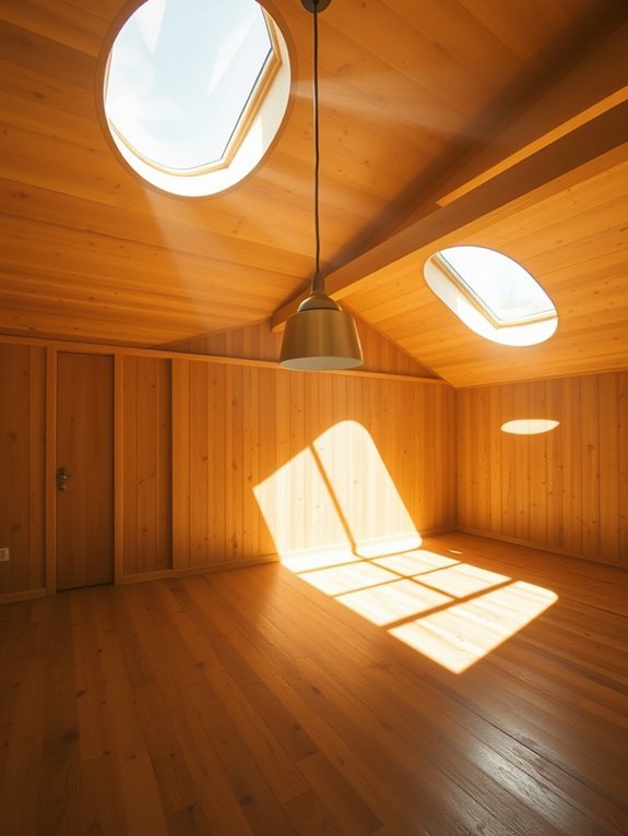 natural light through skylights