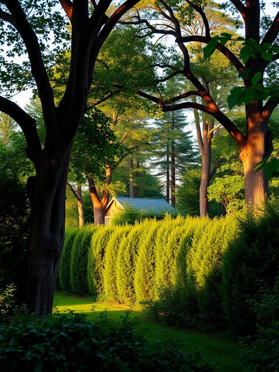 natural privacy with trees