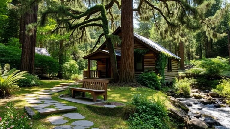 natural rustic cabin landscaping