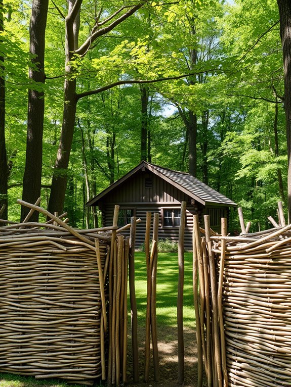 natural rustic garden barriers