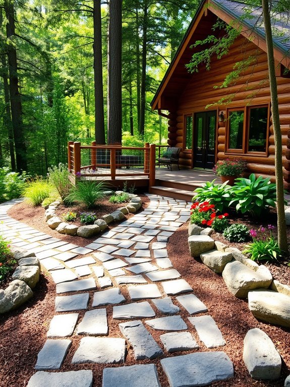 natural stone walkway design