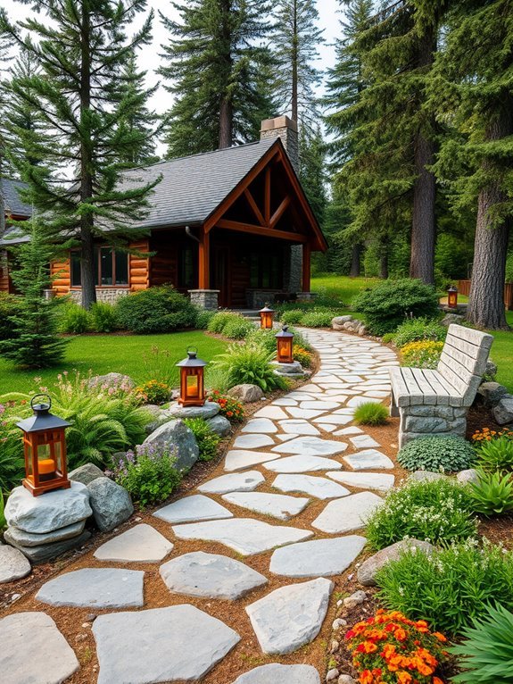 natural stone walkway design