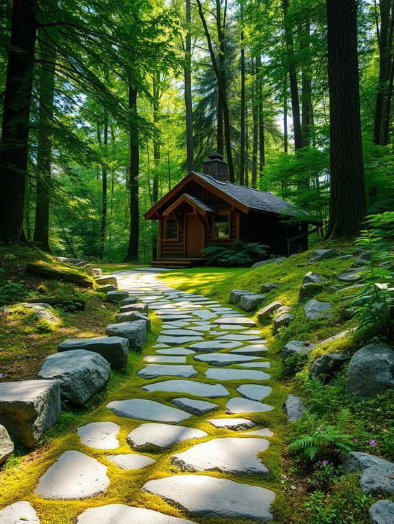 natural stone walkways created