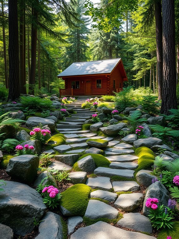 natural stone walkways created