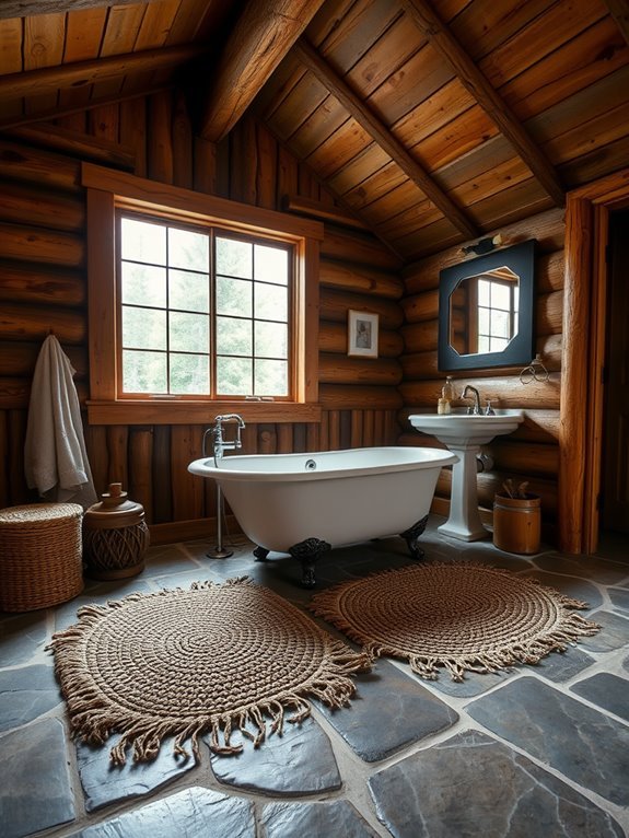 natural texture bathroom decor