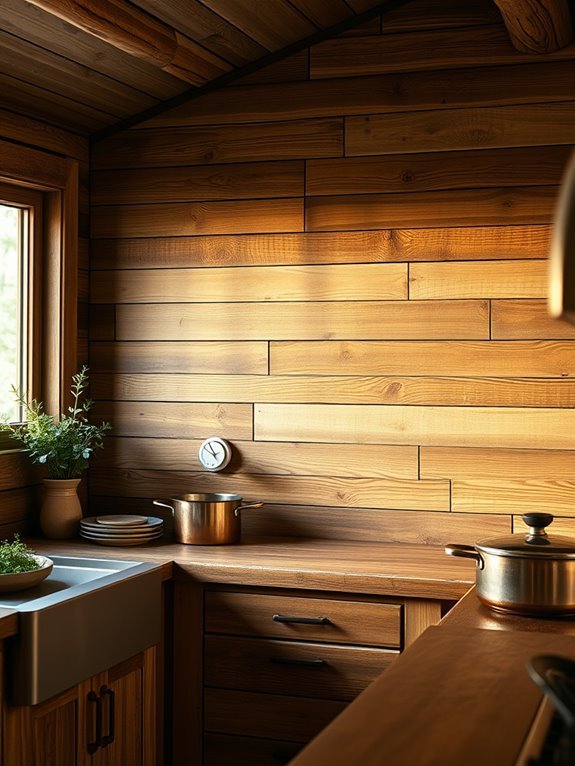 natural textured wooden boards