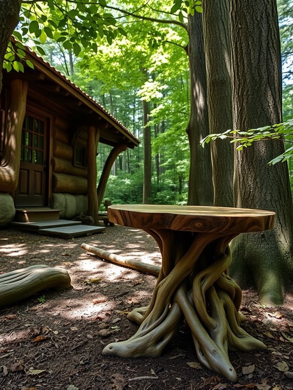 natural themed accent tables