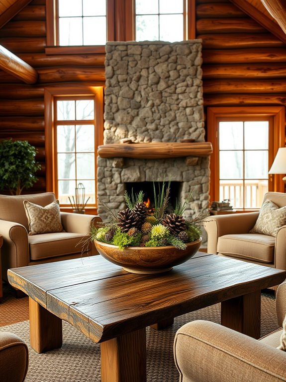 natural themed table decorations